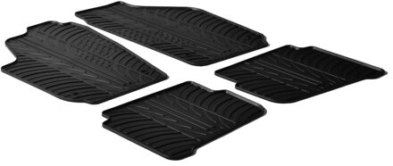 Gledring Rubbermatten passend voor Volkswagen Polo 9N/9N2 2001-2009 & Seat Ibiza/Cordoba 6L 2002-2008 (T profiel 4-delig)