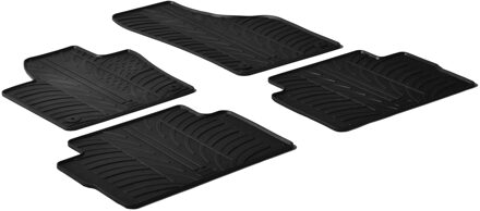 Gledring Rubbermatten passend voor Volkswagen Sharan 2010- / Seat Alhambra 5 deurs 2010- (T profiel 4-delig + montageclips)