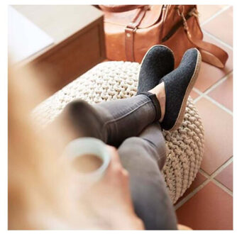 Glerups Slip-on leather sole b 02-charcoal Zwart - 46