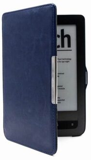 Gligle Tablet leather case cover voor Pocketbook Touch/Touch lux 622/623 Ereader shell 50 stks/partij donker blauw