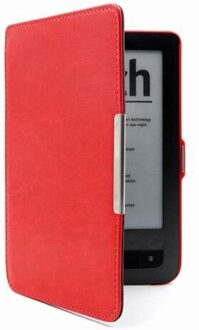 Gligle Tablet leather case cover voor Pocketbook Touch/Touch lux 622/623 Ereader shell 50 stks/partij Rood