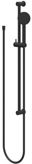 Glijstangset - met handdouche - rond - satin spray - doucheslang 150cm - Mat zwart PED 6901132 Zwart mat