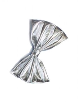 Glimmend vlinderstrikje zilver