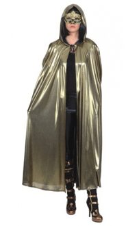 Glimmende gouden Venetiaanse cape - carnaval verkleed mantel - volwassenen Multi