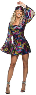 Glinsterende Disco Outfit Saskia Multikleur - Print