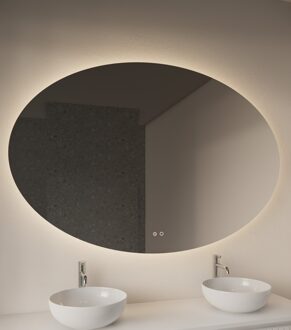 Gliss Badkamerspiegel Oval | met LED Verlichting En Spiegelverwarming | 90x140cm