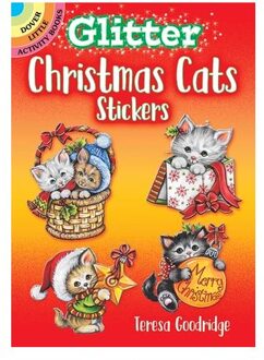 Glitter Christmas Cats Stickers - Little Activity Books - Teresa Goodridge