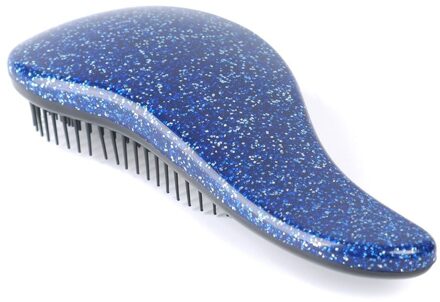 Glitter Magic Handle Tangle Detangling Kam Douche Hair Brush Ontklitter Salon Styling Haarborstel Reizen Accessoires blauw