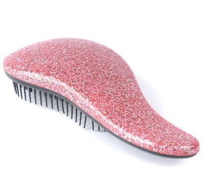 Glitter Magic Handle Tangle Detangling Kam Douche Hair Brush Ontklitter Salon Styling Haarborstel Reizen Accessoires roze