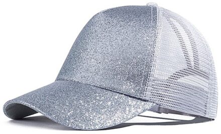 Glitter Paardenstaart Vrouwen Baseball Cap Vrouwen Mesh Trucker Caps Vrouwelijke Zomer Bone Zwart Verstelbare Hiphop Hoeden/Cap 3