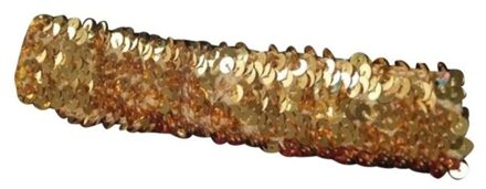 Glitter pailletten disco haarband - goud - Dames - Carnaval party kleding - Hoofdband Goudkleurig