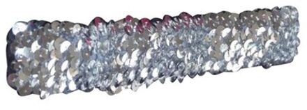 Glitter pailletten disco haarband - zilver - Dames - Carnaval party kleding - Hoofdband