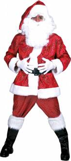 Glitter Santa Kerstman pak Rood - Zalm