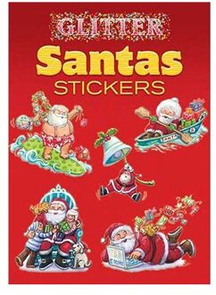 Glitter Santas Stickers