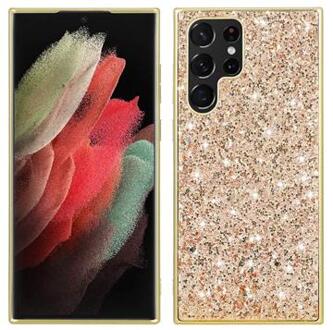 Glitter Series Samsung Galaxy S23 Ultra 5G Hybrid Case - Goud