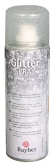 Glitter spray met zilveren fijne glitters - Hobbyverf Zilverkleurig