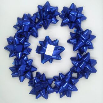 Glitter Ster Bogen, Wrap Bows-Kerst Lint Bows 2 3/4 "Inch(10 Pcs) blauw