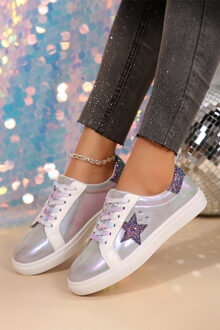 Glitter Ster Sneakers Lichtblauw