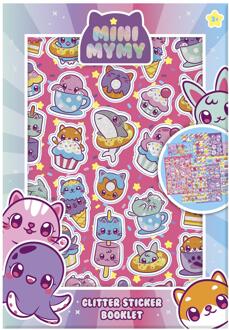 glitter sticker boeklet a5 roze