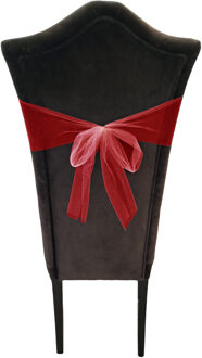 Glitter tule stof - 5x - rood - 15 x 900 cm - hobbyartikelen/knutselspullen