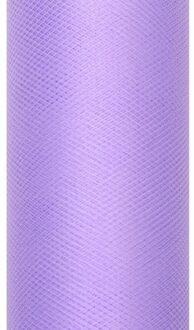 Glitter tule stof - lila - 15 x 900 cm - hobbyartikelen/knutselspullen