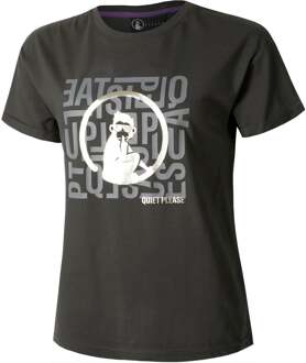 Glitter Word Salad T-shirt Dames-Antraciet - XS,S,M,L,XL,XXL