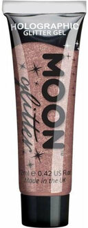 Glittergel fijn - voor lichaam en gezicht - rose goud - 12 ml