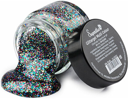 Glittergel - multi kleuren - 15 ml - lichaam/gezicht en haar