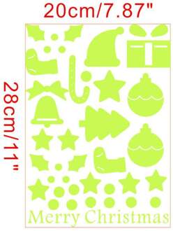 Glittering Christmas Zelfklevende Stickers Met Verschillende Patroon Beddengoed Kamer Plafond Muurtattoo Party Decoratie Stickers