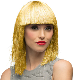 Glitterpruik Crazy Glanzend Goud Goud - Brons