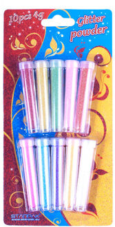 Glitters in buisjes - 10 kleuren