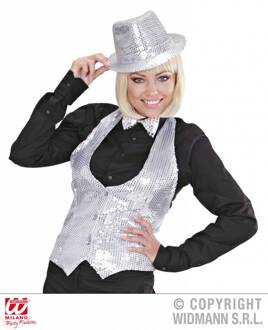 Glittervest zilver vrouw Zilver - Grijs