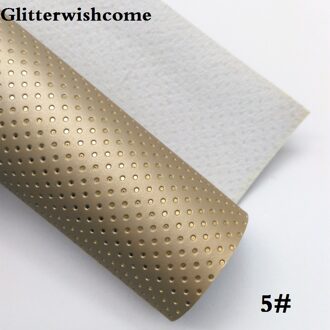 Glitterwishcome 21X29 CM A4 Size Synthetisch Leer, Reliëf Dots Leer stof Vinyl voor Bows, GM063A 5