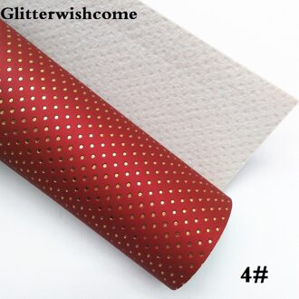 Glitterwishcome 21X29 CM A4 Size Synthetisch Leer, Reliëf Dots Leer stof Vinyl voor Bows, GM063A