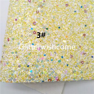 Glitterwishcome 21X29CM A4 Size Pastel Chunky Glitter Leer Lakens Met Kleur Sequines Voor Bows, GM992B 3