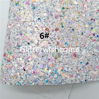 Glitterwishcome 21X29CM A4 Size Pastel Chunky Glitter Leer Lakens Met Kleur Sequines Voor Bows, GM992B 6