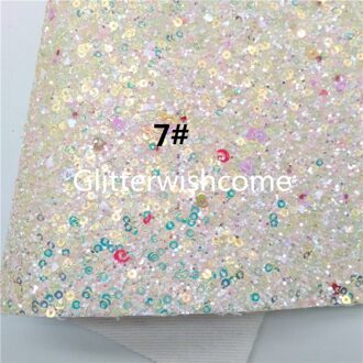 Glitterwishcome 21X29CM A4 Size Pastel Chunky Glitter Leer Lakens Met Kleur Sequines Voor Bows, GM992B 7