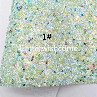 Glitterwishcome 21X29CM A4 Size Pastel Chunky Glitter Leer Lakens Met Kleur Sequines Voor Bows, GM992B