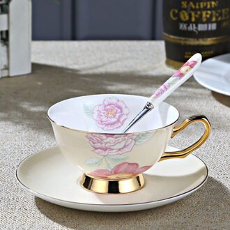 GLLead Top-Grade Drinkware Keramische Kopje Koffie Sets Europese Stijl Bone China Thee Kopjes En Schoteltjes stijl A