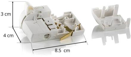 Global 3-fase multiadapter Noa, draagkracht 5kg, wit