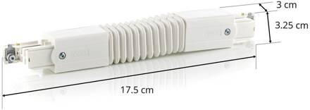 Global Flexibele verbinder HV-stroomrail Noa, wit wit (RAL 9010)