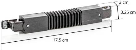Global Flexibele verbinder HV-stroomrail Noa, zwart