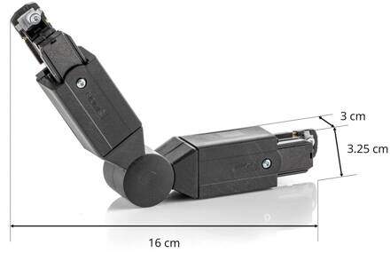 Global Hoekverbinder voor stroomrail Noa, zwart