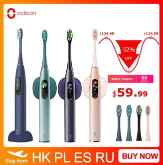 Global Version Oclean X Pro Sonic Electric Toothbrush Adult IPX7 2-in-1 Charger Holder Color Touch Screen Toothbrush Fast Charge