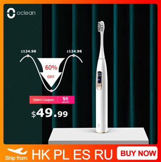 Global Version Oclean X Sonic Electric Toothbrush Color LCD Touch Screen IPX7 4 Brush Modes Fast Charge 30 days Tooth Brush