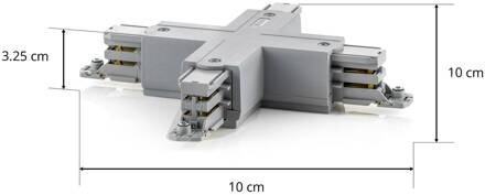 Global X-verbinder 3-fase stroomrail Noa, grijs