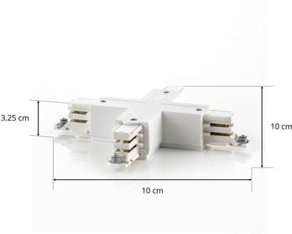 Global X-verbinder 3-fase stroomrail Noa, wit wit (RAL 9010)