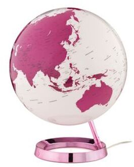 Globe Bright HOT Pink 30cm diameter kunststof voet met verlichting