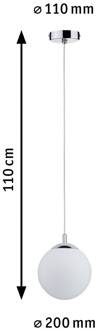 Globe Hanglamp – Gesatineerd glas/Chroom – Ø20cm
