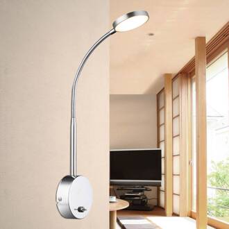 Globo Aluminium wandlamp Serin met LED chroom